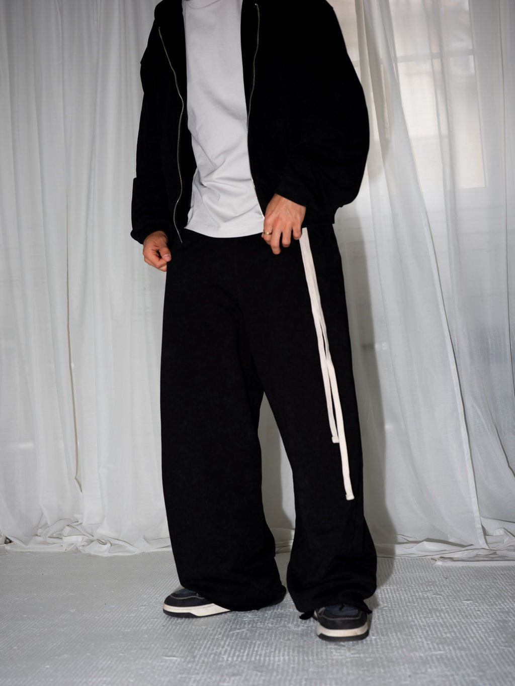 SWEATPANT washed black
