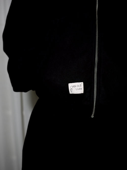 SWEATZIP washed black